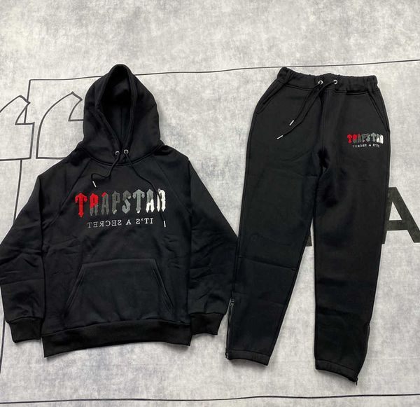 

mens tracksuits fw towel embroidery trapstar hoodie womens hooded pullover set 4ess, Gray