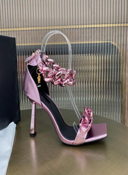 

2021 fashion luxury women stiletto high heel sandals cowhide sandals black allmatch party dance shoes large size 3543 with 2222695