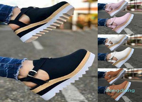 

platform sandals wedges shoes for women heels sandalias mujer summer clog womens zapatos de hombre5272010, Black