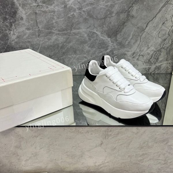 

brand fashion designer platform women casual shoes leather lace-up sneaker lady flat running trainers letters gym sneaker, Black