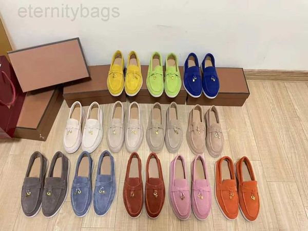 

designer casual shoes loro piana sneaker suede slipper men shoes women sandals leather loafers flat trainers outdoor runner sneaker beach sa, Black