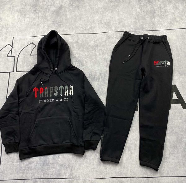 

mens tracksuits fw towel embroidery trapstar hoodie womens hooded pullover set 1ess, Gray