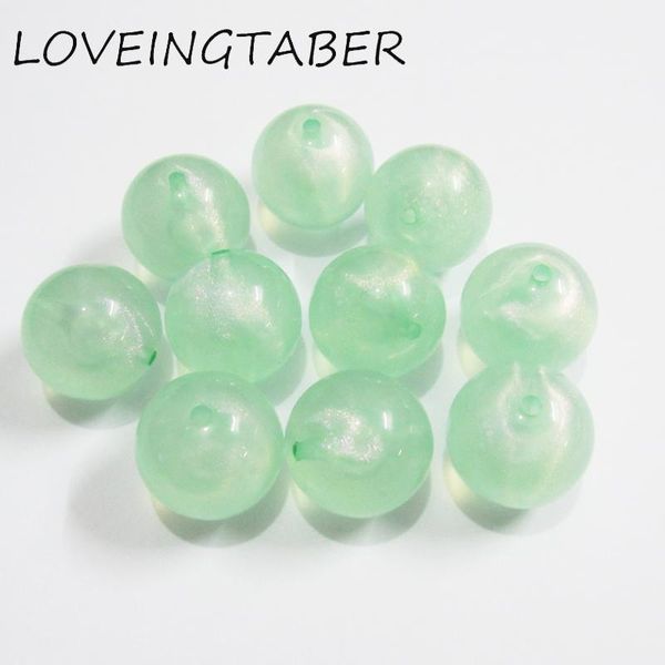 

crystal 12mm/20mm mint green color transparent illusion glitter beads