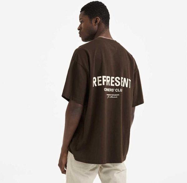 

men's t-shirts sogd represent the owners club slogan print short sleeve solid round neck t-shirt loose design85ww, White;black