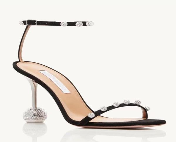 

fun secrets sandals shoes women disco ball heels famous summer brand ankle strappy pumps lady bridal party wedding gladiator 5452306, Black