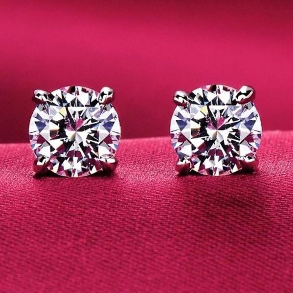 

2017 white gold plated 4 prongs sparkling cubic zirconia simulated diamond post cz stud earrings 3mm 4mm 5mm 6mm 8mm 10mm9963954, Golden;silver