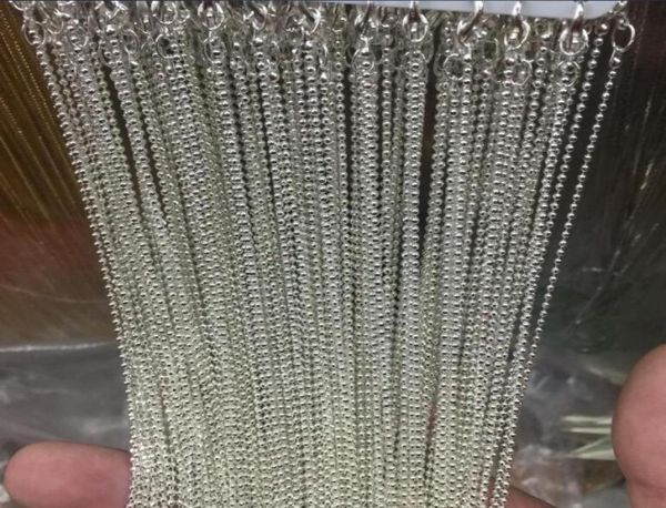 

480pcs shinny silver plated ball chains necklace 45cm 18 inch 12mm great for scrabble tilesglass tile pendantbottle caps and mo8073004
