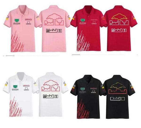

f1 formula 1 polo shirt team lapel t-shirt with the same custom