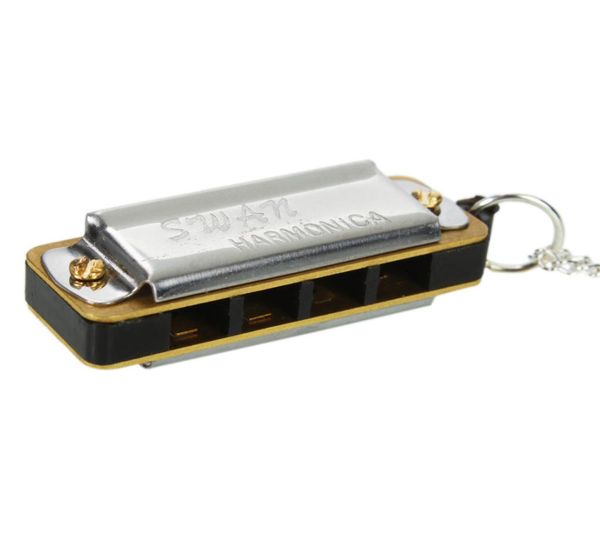 

10pcslot swan mini necklace design harmonica 4 hole 8 tone for children kids multicolor musical music gift3981266