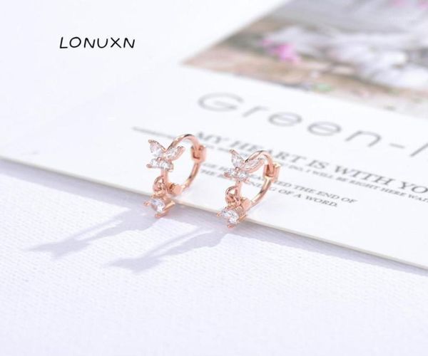 

hoop huggie fashion allmatch diamond bow s925 silver women stud exquisite birthday present party accessories jewel3553701, Golden;silver