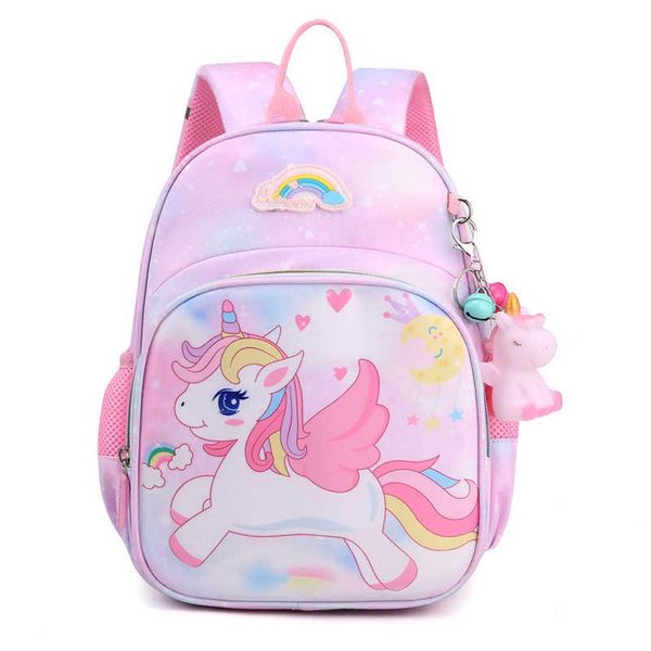 

new unicorn girl backpack cartoon pink princess school bag children's backpack kindergarten school bag mochila baby escolar 9hm9