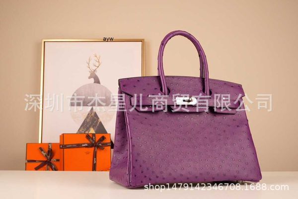 

handbags birkin zeng zeng h family pure hand sewn handcrafted cypress bag south africa kk ostrich skin p9 sea anemone purple bk25 bk30 handb