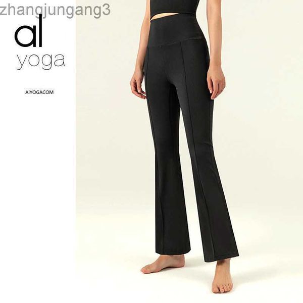 

desginer alo yoga leggings high waist flare pants women's hip lifting pants dance fitness exercise pants, Black