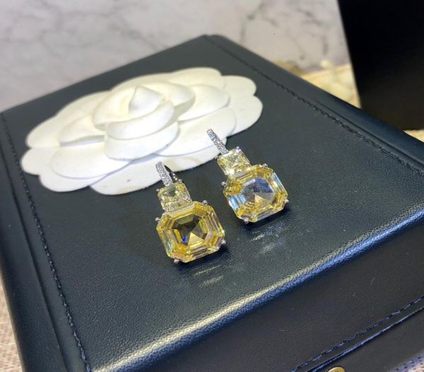 

rands pure 925 silver fashion jewelery woman yellow stone earrings geisha dream party silver water drop jewelry4501635, Golden;silver