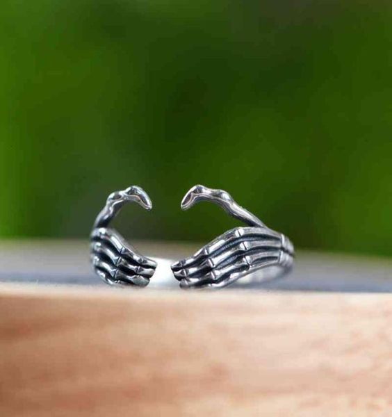 

rings golden deer king s925 silver old craft ring women039s open skull finger love jewelry4818835