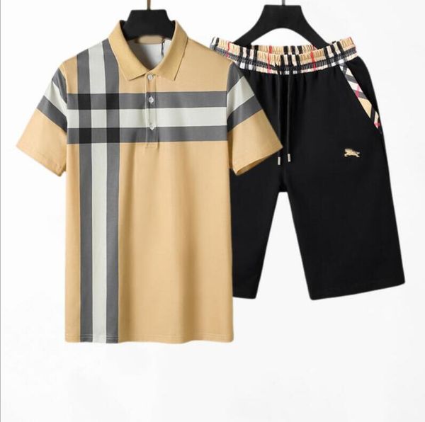 

designer mens tracksuits sets new sports sweatshirts casual suit sports sporting men short shirts stripe pullover sportswear, Gray