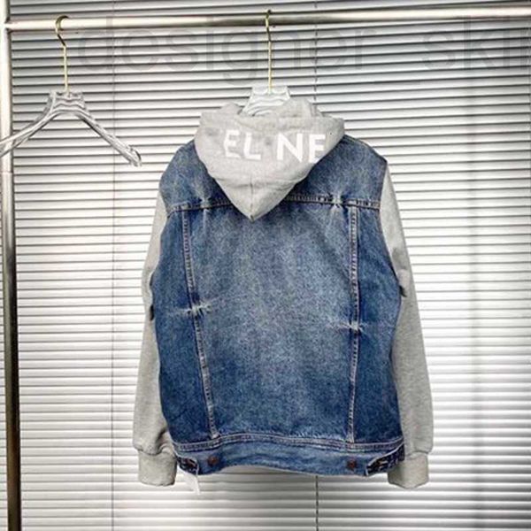 

women's jackets designer rly autumn hooded ing drawcord splicing swter two denim s for men and women gok8, Black;brown