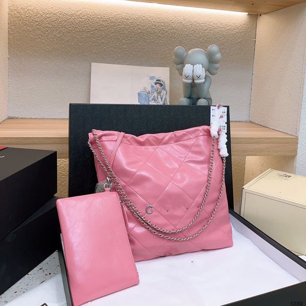 

designer new chain drawstring garbage bag shoulder bag women