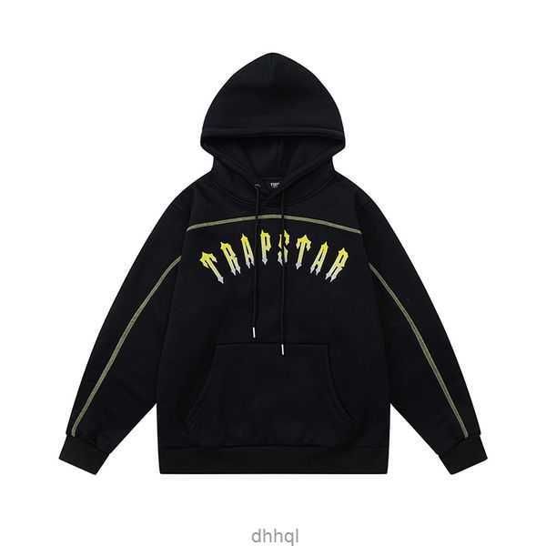 

hoodies trapstar tracksuit letter printed sportswear mens warm two pieces set loose hoodie sweatshirt pants s-xll2814hdw, Black