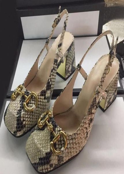 

2021 elegant high heels thick heel small fragrance summer sandals fashion metal buckle women039s bridal wedding office3473480, Black