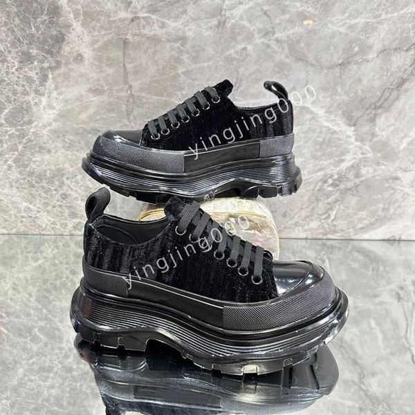 

2023fashion platform women quality sneakers camouflage casual shoes checkered studded flats mesh trainers, Black