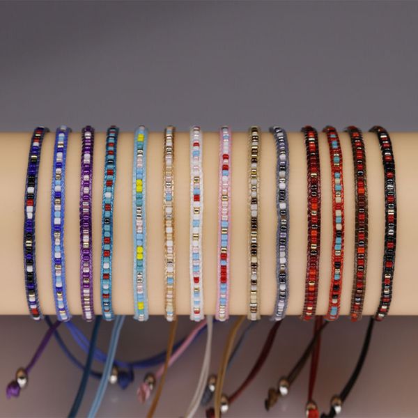 

diy rice beads beaded bracelet bohemian handmade friendship bracelets fashion accessories, Black