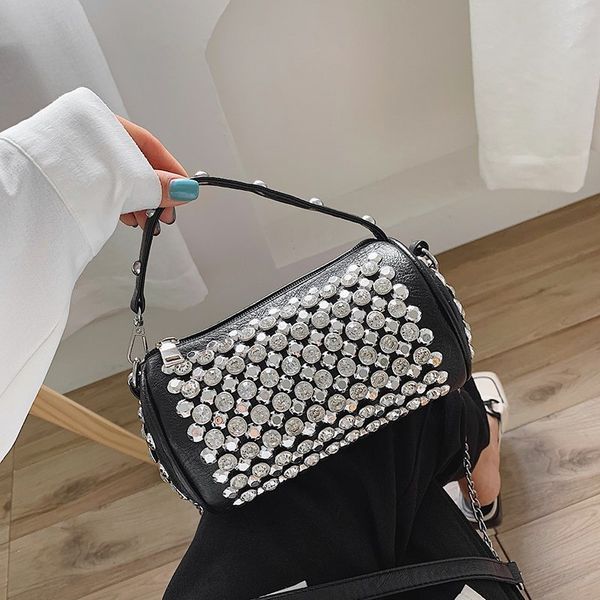 

waist bags small bag women's set diamond small cylinder foreign style trendy korean handbag chain oneshoulder di 23519