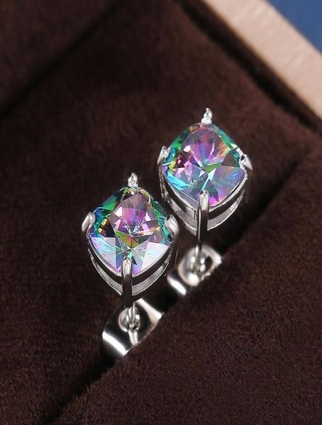 

crystal earrings green cubic zircon diamond stud earrings for women valentine039s gift fashion jewelry will and sandy3445308, Golden;silver