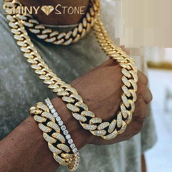 

necklaces 18mm big heavy miami cuban link chain necklace gold silver color micro pave 5a cz zirconia hip hop chain iced out bling jewelry