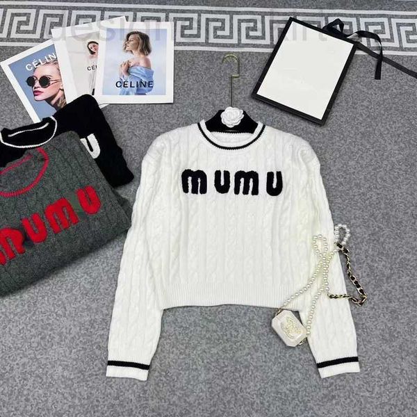 

women's sweaters designer winter wool sweater women knitwear letter embroidery pullo coat designer sweaters womens long-sleeved tshirt, White;black