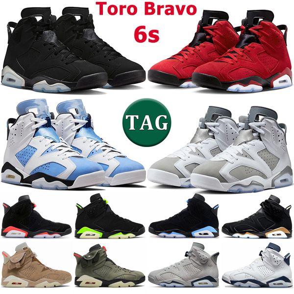 

6 basketball shoes men women 6s toro bravo chrome metallic silver cool grey unc white georgetown carmine midnight navy bordeaux mens trainer