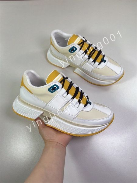 

2023 new ceiling retro plate-forme designer shoes for men women leather black white flat platform sneaker fashion ladies youth