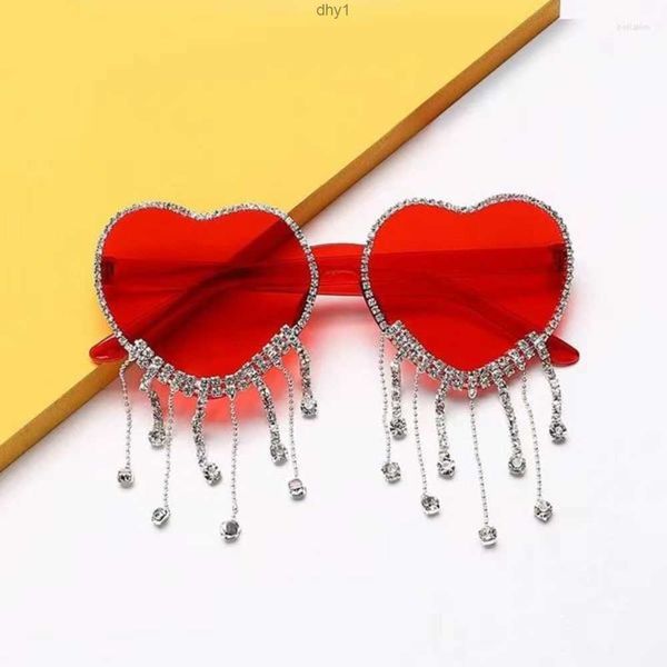 

sunglasses candy color love tassel y2k glasses fashion heart frameless ocean personalized sungalsses 5wqs2, White;black