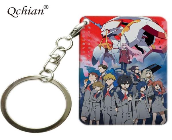 

anime darling in the franxx print keychain for men women gift darling in the franxx key chains holder ring decorative pendants1924793, Silver