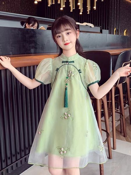 

kid flower dress set 100-160cm brown color fashion designer girls boutique clothes sets cotton materials wholesale popular 2023, Red;yellow