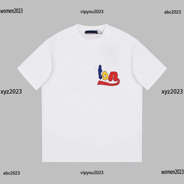 

designer t shirt fashion colorful letter printing tees size xs- round neck short sleeves ing, White;black