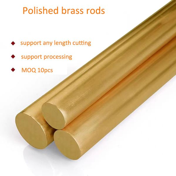 

h62 brass round rod 50mm copper bar 20cm long processing cutting custom polished brass