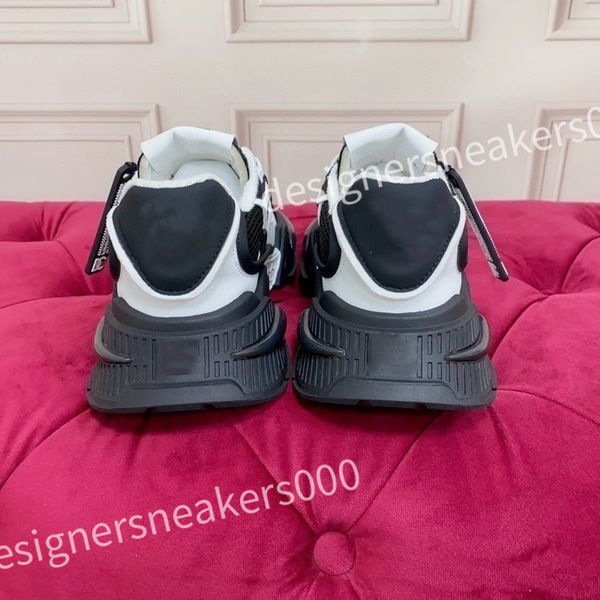 

r sneakers calfskin casual shoes reflective shoes leather trainers all-match stylist sneaker leisure shoe platform lace-up, Black