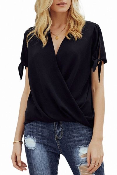 

black charismatic drape blouse 2023 new 2023 new u27h#, White