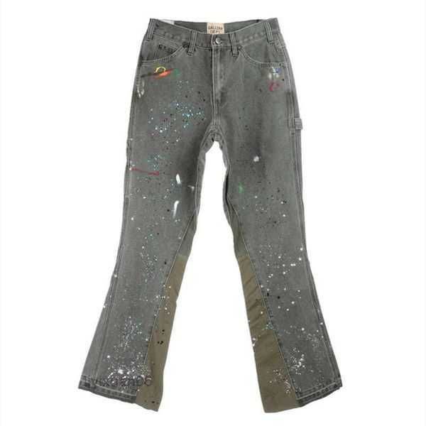 

mens jeans pants galleryes sweatpants dept speckled letter print men's women's couple loose versatile casual straight 3 f0gb, Blue