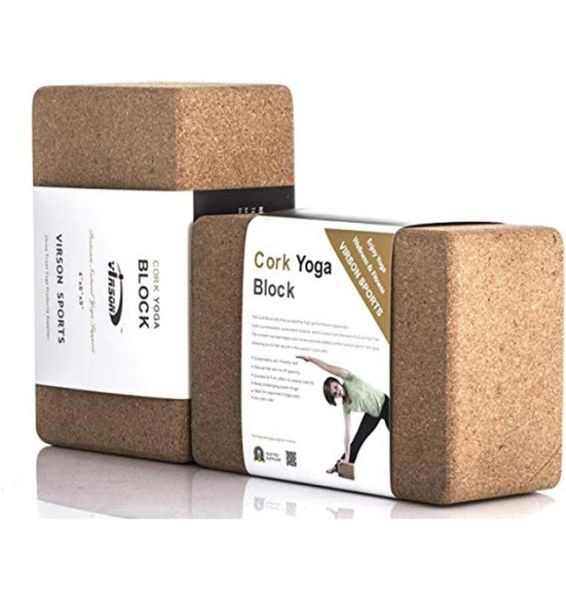 

1pc virson cork yoga blocknontoxic antibacterial sweepabsorbing fitness cork yoga block classic size 9 quot 6 quot 4q2282752