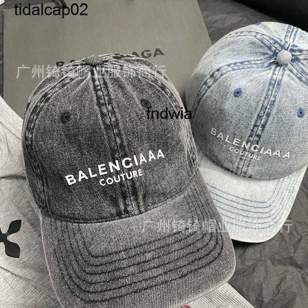 

the correct letter of balencaigaes hat women's net red wash baseball caps the letter of adjustable duck tongue hats, Blue;gray