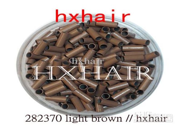 

10000pcs 28mm copper tube micro rings links beads black dbrown brown lbrown blonde3696861
