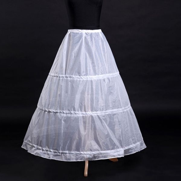 

qcg-0002-a bride's qidi wedding dress skirt support three steel rings with bone hard bottom lining fluffy underskirt support skirt leng, White