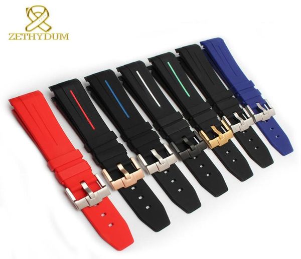 

watch bands silicone rubber bracelet 20mm 21mm watchband sport watch strap curved end wristband waterproof accessories belt green 2085747, Black;brown