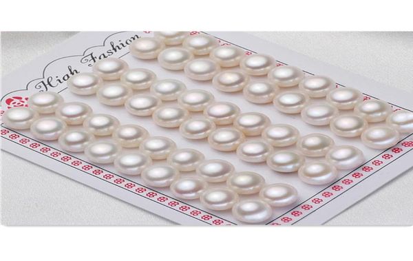 

white natural freshwater pearl cabochons flat back half drilled loose pearls 6mm10mm white pearls whole for diy5420817