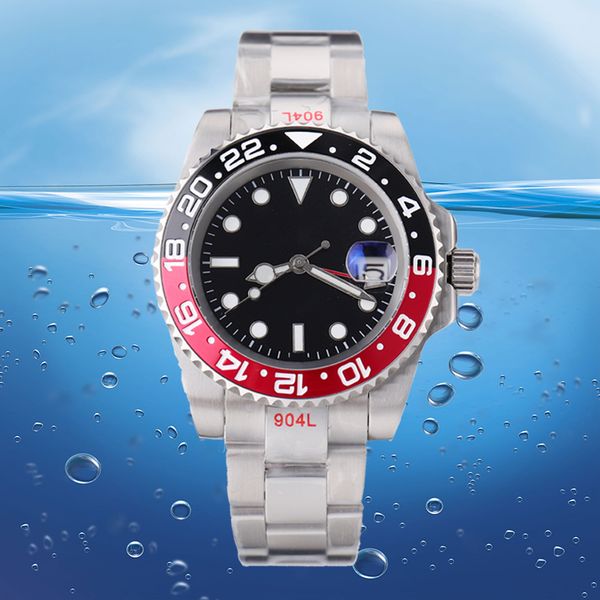 

luxury fashion watches for men watch 40mm automatic classic folding buckle unidirectional sapphire swimming multifunction business wristwatc, Slivery;brown