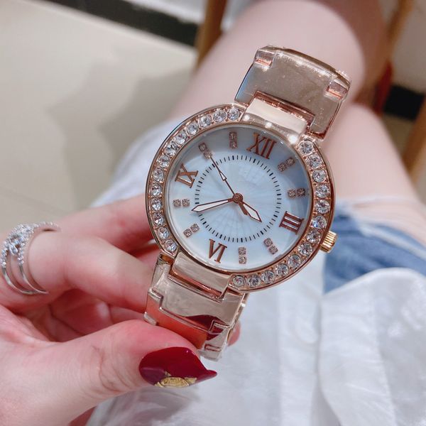 

watch quartz womens watches 34mm silver wristband waterproof all stainless steel wristband fashion designer wristwatch chan4, Slivery;brown
