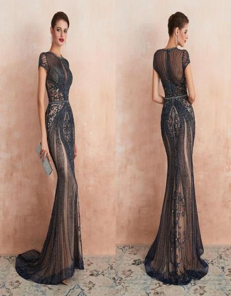 

dark blue prom dresses highgrade evening gowns party dress zipper back elegant9402174, Black;red