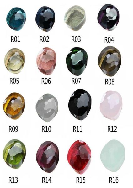 

foris high quanlity fashion jewelry 18 kinds colorful candy square crystal nudo ring for women gift6782541, Silver